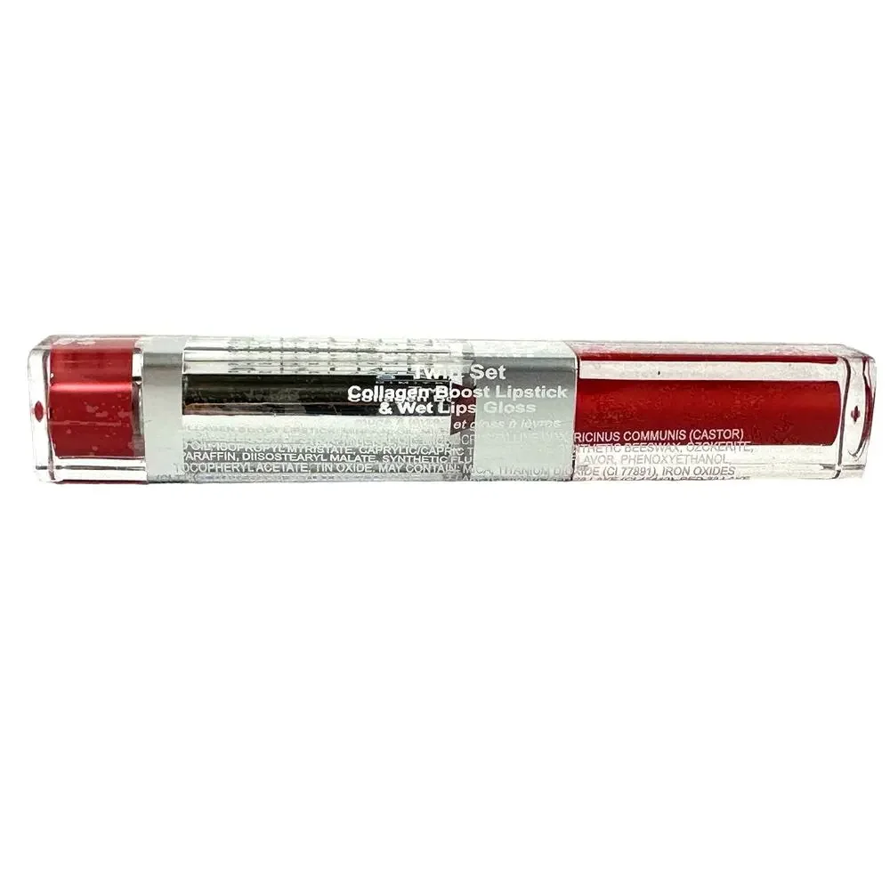 Skinn by Dimitri James Twin Collagen Boost Lipstick/Wet Lip Gloss Guava Daiquiri